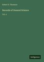 Robert D. Thomson: Records of General Science, Buch