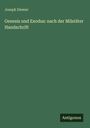 Joseph Diemer: Genesis und Exodus: nach der Milstäter Handschrift, Buch
