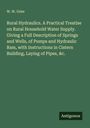 W. W. Grier: Rural Hydraulics. A Practical Treatise on Rural Household Water Supply. Giving a Full Description of Springs and Wells, of Pumps and Hydraulic Ram, with Instructions in Cistern Building, Laying of Pipes, &c., Buch