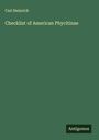 Carl Heinrich: Checklist of American Phycitinae, Buch