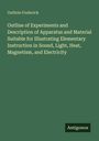 Titel: "Outline of Experiments..." von Guthrie Frederick. Unten steht "Antigonos". Grüner Hintergrund.
