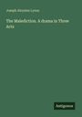 "Joseph Aloysius Lyons, The Malediction. A drama in Three Acts, Antigonos." Grüner Hintergrund, minimalistisches Design.