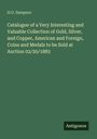 Text in Weiß: "H.G. Sampson", "Catalogue of a Very Interesting and Valuable Collection...Auction 02/20/1883". Grüner Hintergrund.