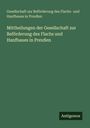 Titel: "Mitteilungen der Gesellschaft zur Beförderung des Flachs und Hanfbaues in Preußen". Grüner Hintergrund.
