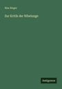 "Zur Kritik der Nibelunge" von Max Rieger. Unten rechts steht "Antigonos". Hintergrund in dunklem Grün.