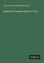 John Watson: Samples of Common Sense in Verse, Buch
