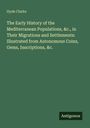 Text: "Hyde Clarke. The Early History of the Mediterranean Populations, &c. Antigonos." Grüner Hintergrund.