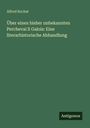 Grüner Hintergrund mit weißem Text: "Über einen bisher unbekannten Percheval li Galois: Eine literarhistorische Abhandlung". Unten: "Antigonos".