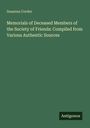 Titeltext: "Memorials of Deceased Members...". Autor: Susanna Corder. Grüner Hintergrund, schlichtes Design.