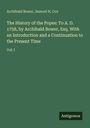 Text: "The History of the Popes: To A.D. 1758... Vol. I" und "Antigonos" unten rechts. Grüner Hintergrund.