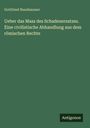 Oben steht "Gottfried Nussbaumer", mittig: "Ueber das Mass des Schadensersatzes...", unten ein Logo: "Antigonos". Grüne Fläche.