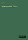 Text: "Anonymous. The Authors Club. Manual. Antigonos." Grünes Cover mit minimalistischem Design.