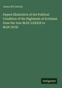 James M'Conechy, Titel über schottische Highlands 1689-1691. Grüner Hintergrund, unten rechts "Antigonos" in Weiß.