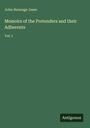 Oben: "John Heneage Jesse". Mitte: "Memoirs of the Pretenders and their Adherents, Vol. I". Unten: "Antigonos". Alles auf grünem Hintergrund.