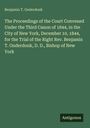 Grüner Hintergrund, Text: Bericht über das Verfahren gegen Bischof Benjamin T. Onderdonk in New York, 1844. Oben Autor. Unten Logo "Antigonos".