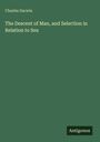 Text auf dunkelgrünem Hintergrund: Charles Darwin, The Descent of Man, and Selection in Relation to Sex. Unten: Antigonos.