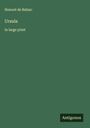 Honoré de Balzac: Ursula, Buch