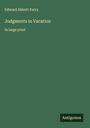 Edward Abbott Parry: Judgments in Vacation, Buch
