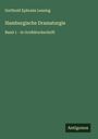 Gotthold Ephraim Lessing: Hamburgische Dramaturgie, Buch