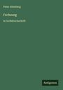 Peter Altenberg: Fechsung, Buch