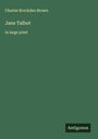 Charles Brockden Brown: Jane Talbot, Buch