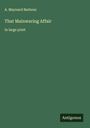 A. Maynard Barbour: That Mainwaring Affair, Buch