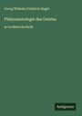 Georg Wilhelm Friedrich Hegel: Phänomenologie des Geistes, Buch