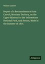 William Ludlow: Report of a Reconnaissance from Carroll, Montana Teritory, on the Upper Missouri to the Yellowstone National Park, and Return, Made in the Summer of 1875, Buch