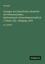 Anonym: Anzeiger der Kaiserlichen Akademie der Wissenschaften, Mathematisch-Naturwissenschaftliche Classe, XIII. Jahrgang, 1876, Buch