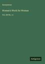 Anonymous: Woman's Work for Woman, Buch