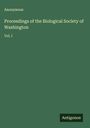 Anonymous: Proceedings of the Biological Society of Washington, Buch