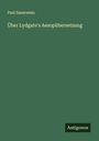 Paul Sauerstein: Über Lydgate's Aesopübersetzung, Buch