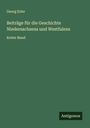 Georg Erler: Beiträge für die Geschichte Niedersachsens und Westfalens, Buch