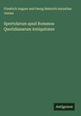 Friedrich August und Georg Heinrich Antastius Junius: Sportularum apud Romanos Quotidianarum Antiquitates, Buch