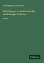Heidelberger Schloßverein: Mitteilungen zur Geschichte des Heidelberger Schlosses, Buch