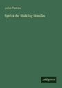 Julius Flamme: Syntax der Blickling Homilies, Buch