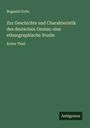 Bogumil Goltz: Zur Geschichte und Charakteristik des deutschen Genius: eine ethnographische Studie, Buch