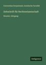 Universitas Dorpatensis Juristische Facultät: Zeitschrift für Rechtswissenschaft, Buch