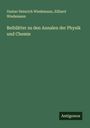 Gustav Heinrich Wiedemann: Beiblätter zu den Annalen der Physik und Chemie, Buch