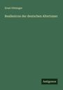 Ernst Götzinger: Reallexicon der deutschen Altertumer, Buch