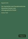 Bogumil Goltz: Zur Geschichte und Charakteristik des deutschen Genius: eine ethnographische Studie, Buch