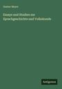Gustav Meyer: Essays und Studien zur Sprachgeschichte und Volkskunde, Buch