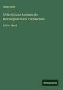 Hans Blum: Urtheile und Annalen des Reichsgerichts in Civilsachen, Buch
