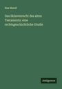 Max Mandl: Das Sklavenrecht des alten Testaments: eine rechtsgeschichtliche Studie, Buch