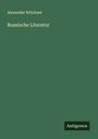 Alexander Brückner: Russische Literatur, Buch