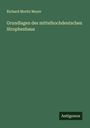 Richard Moritz Meyer: Grundlagen des mittelhochdeutschen Strophenbaus, Buch