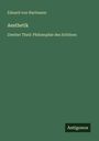 Eduard Von Hartmann: Aesthetik, Buch