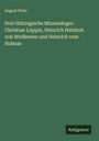 August Nebe: Drei thüringische Minnesänger: Christian Luppin, Heinrich Hetzbolt von Weißensee und Heinrich vom Holmas, Buch
