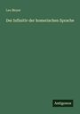 Leo Meyer: Der Infinitiv der homerischen Sprache, Buch