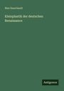 Max Sauerlandt: Kleinplastik der deutschen Renaissance, Buch
